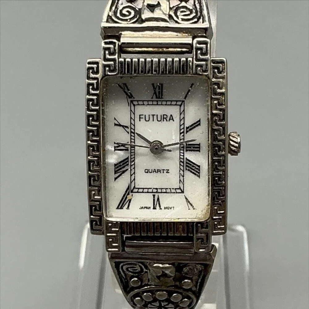 Futura Womens Watch 20mm MOP Dial Silver Tone Expansion Band New Battery